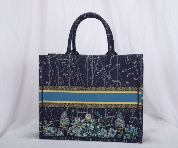 Dior Women Book Tote Cloth Tote Bag - Blue - Image 2