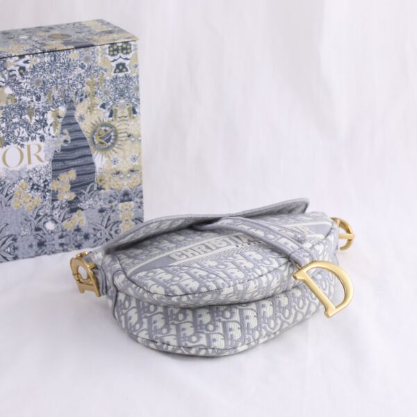 Dior Christian Top Saddle Bag - White - Image 3