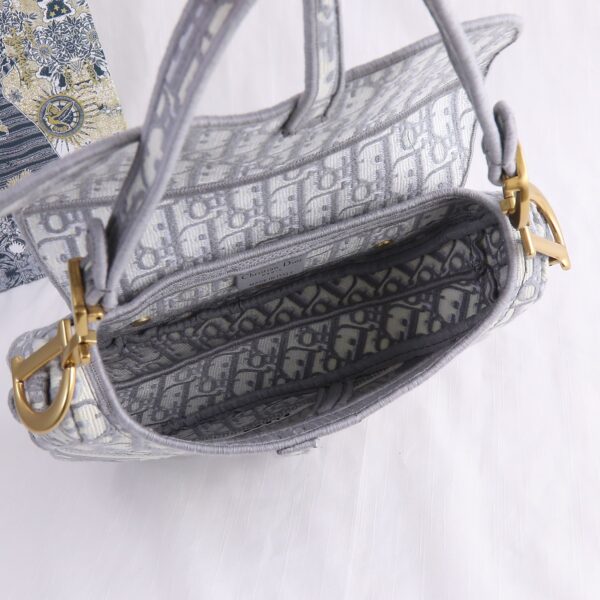 Dior Christian Top Saddle Bag - White - Image 2