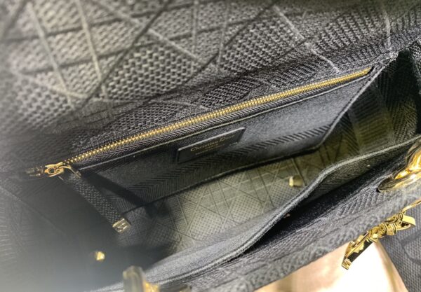 Dior Five-Grid Cannage Pattern D-Lite Handbag - Blue - Image 2