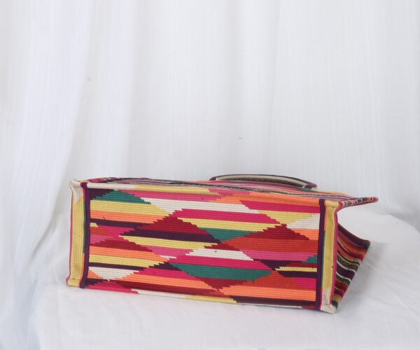 Dior Small Book Tote Multicolor Patchwork Embroidery Handbag - Image 4