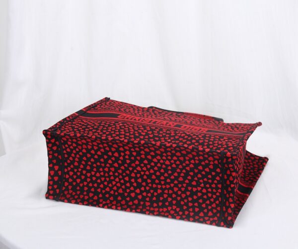 Dior Women Book Tote Cloth Tote Bag - Red - Image 3