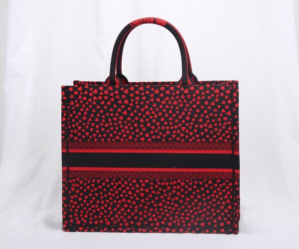 Dior Women Book Tote Cloth Tote Bag - Red - Image 2