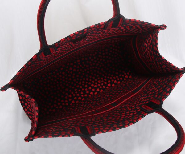 Dior Women Book Tote Cloth Tote Bag - Red - Image 4