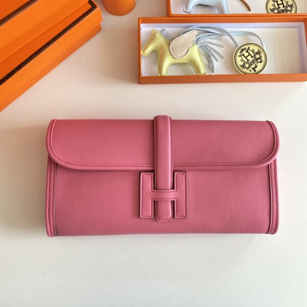 Hermes Jige Elan Sheepskin Lining Bag - Pink - Image 5