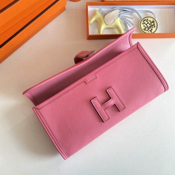 Hermes Jige Elan Sheepskin Lining Bag - Pink - Image 3