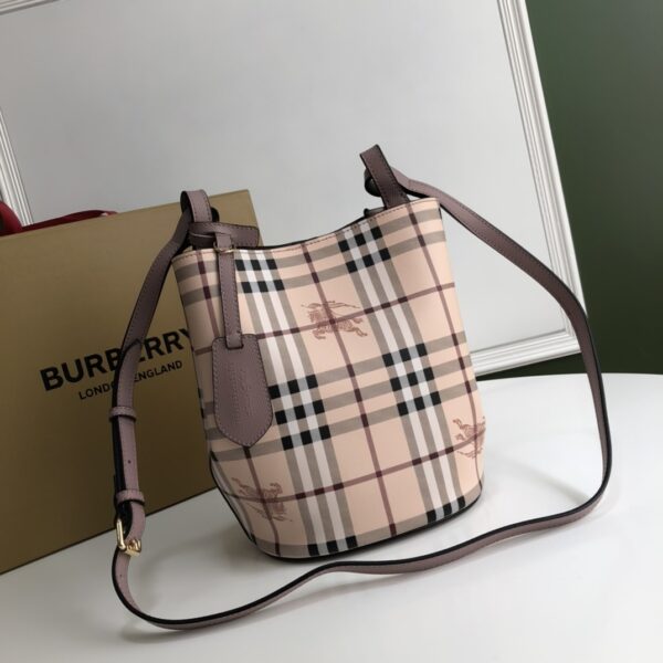 Burberry Lorne Bucket Crossbody Bag - Gray - Image 5