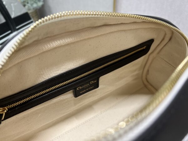 Dior Christian Paris Medium Zipper Handbag - Black/Silver - Image 2