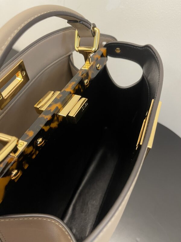 Fendi Peekaboo I See U Handbag - Gray - Image 4