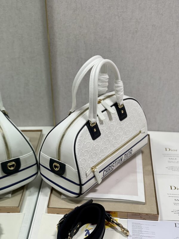 Dior Christian Paris Medium Zipper Handbag - White - Image 2