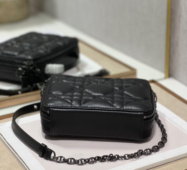 Dior Caro Box Chain Handbag - Black - Image 4