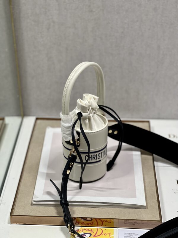 Dior Christian Paris Mini Bucket Bag - White - Image 4