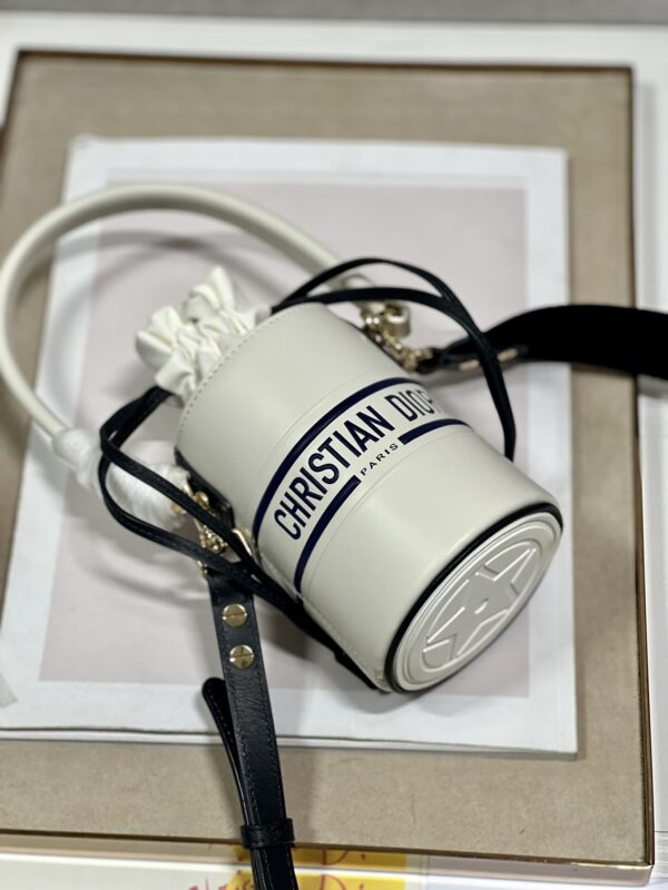Dior Christian Paris Mini Bucket Bag - White - Image 3
