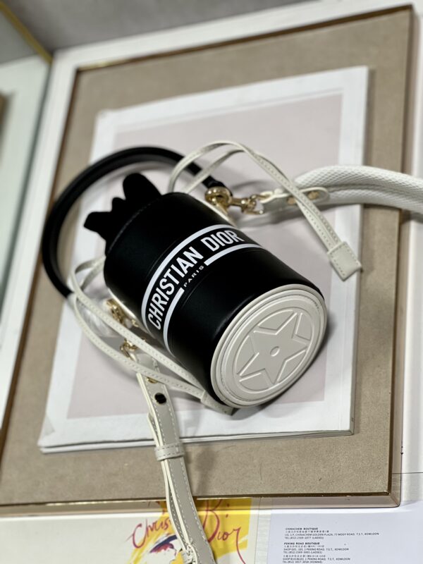 Dior Christian Paris Mini Bucket Bag - Black - Image 4