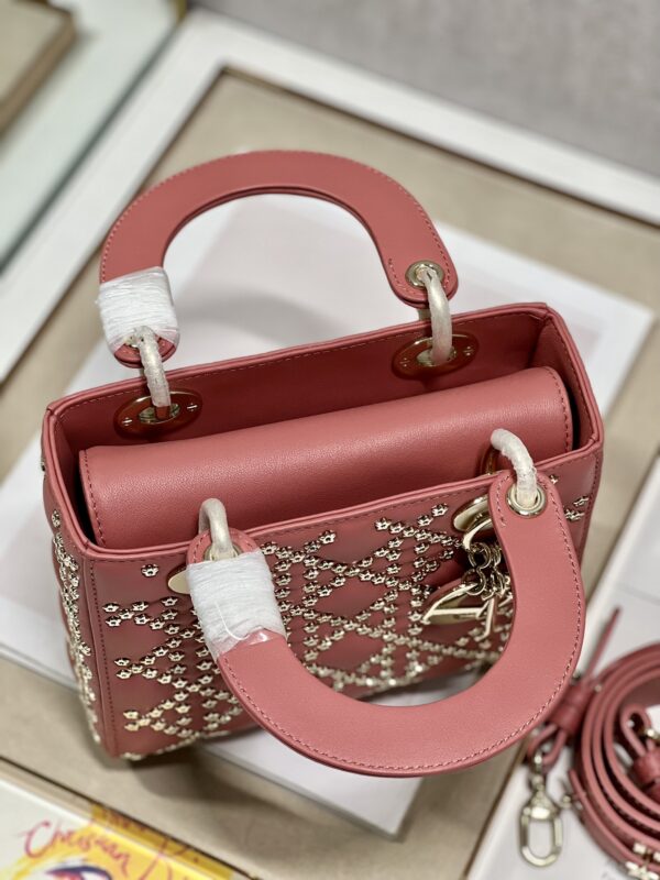 Dior Mini Lucky Star Shaped Rivet Beads Handbag - Red - Image 4