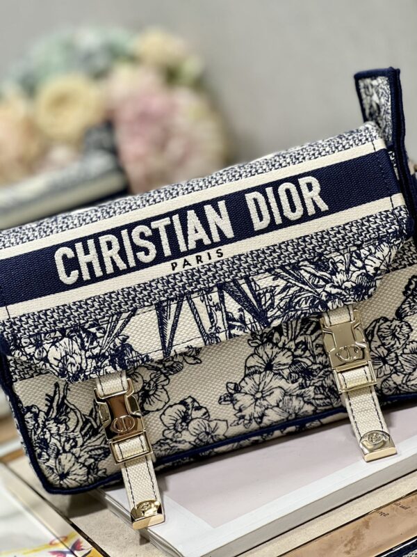 Dior Christian Paris Messenger Bag - Octagonal Star Blue - Image 2