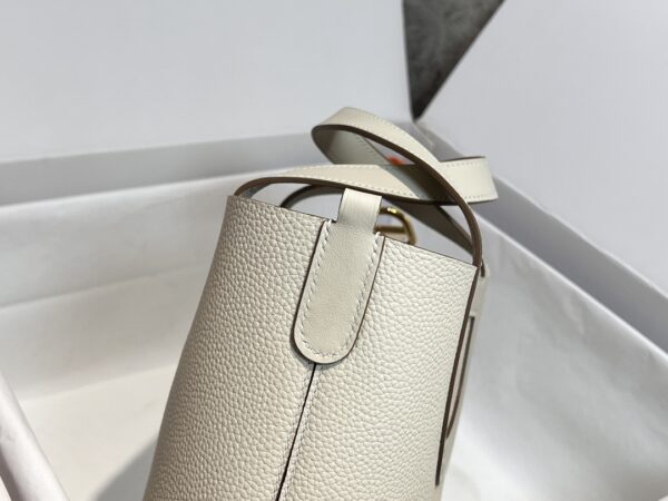 Hermes Pig Nose Vegetable Basket Bag - Milkshake Platinum Buckle - Image 2