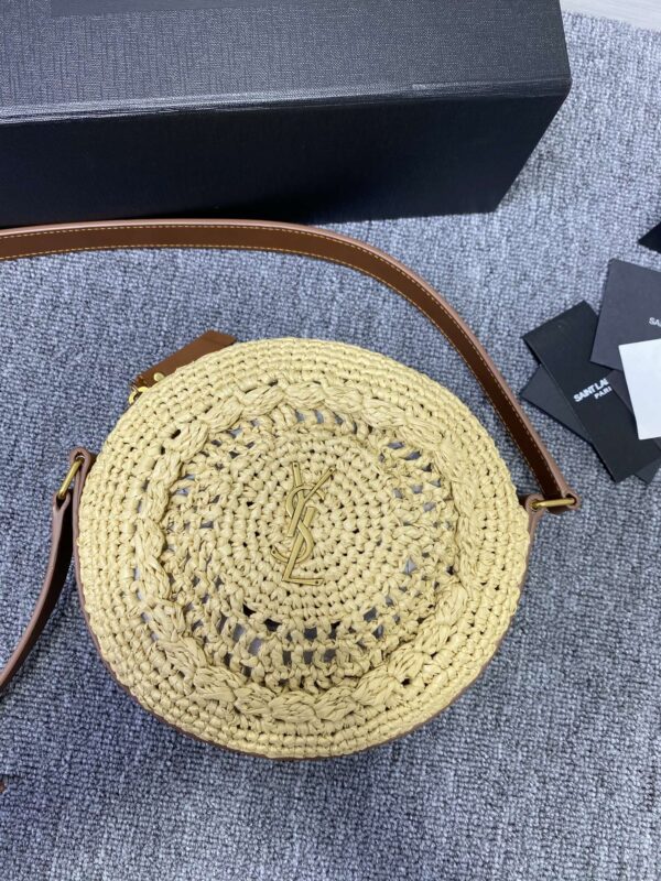 YSL Yves Saint Laurent Straw Crochet Bag - Image 5
