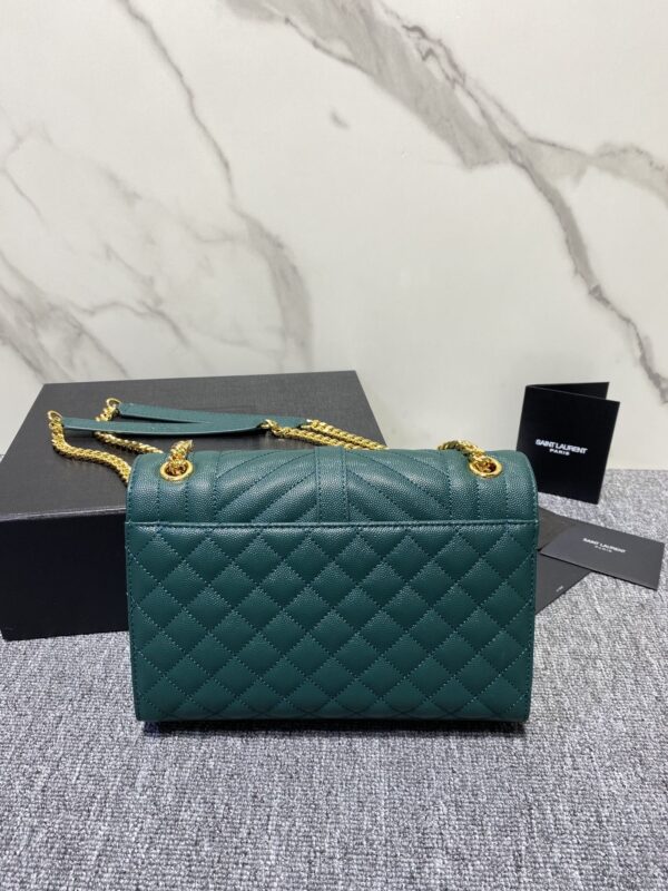 YSL Classic Grid Messenger Bag - Sea Green - Image 5