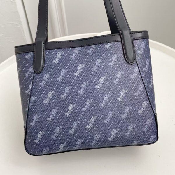 Coach Bags Coach Tote With Horse And Carriage Dot Print Purse - Blue - Image 4