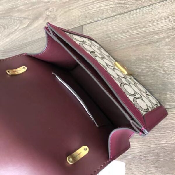 Coach Alie Series Small Handbag - Burgundy - Image 5