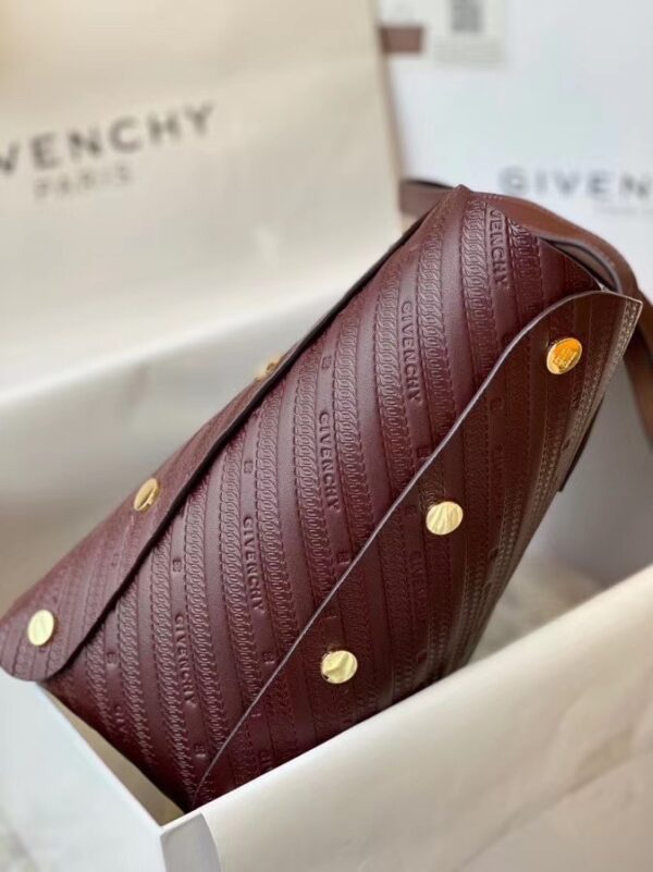 Givenchy Bond Embossed Calf Tote Bag - Maroon - Image 3