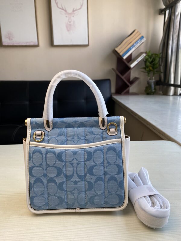 Coach Willis Mini Fat Messenger Handbag - Blue - Image 4