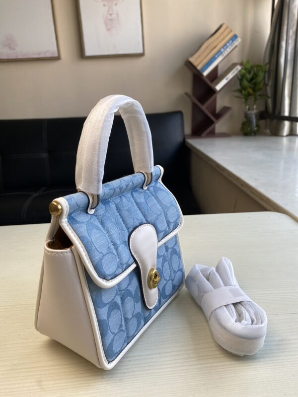 Coach Willis Mini Fat Messenger Handbag - Blue - Image 5