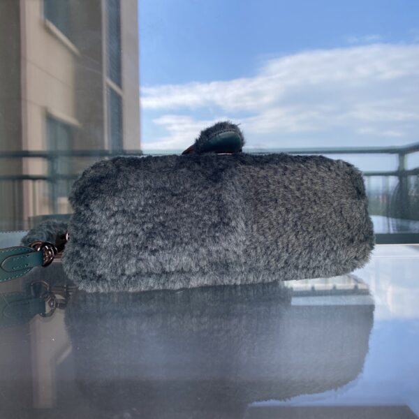 Coach Shearing Tabby Large Furry Little Cutie Handbag - Blue - Image 3