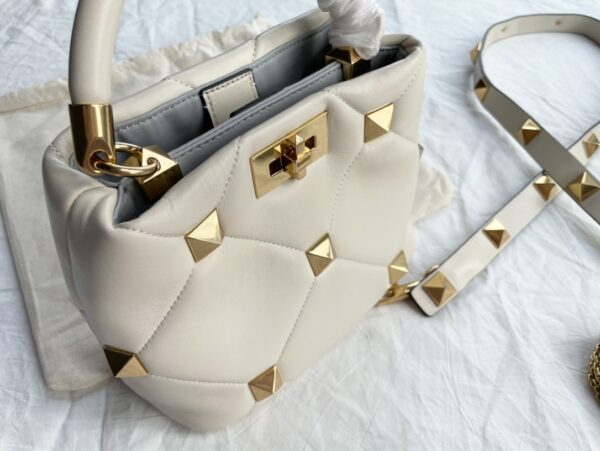 Valentino Big Nail Series Bucket Bag - White - Image 2