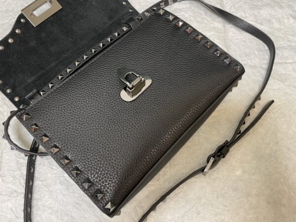 Valentino Messenger Falling Pattern  Bag - Black - Image 4