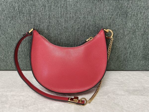 Valentino Mini Palm Print Calfskin Hobo Armpit Bag - Pink - Image 5