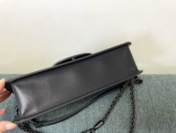 Valentino Calfskin Star Diamond Large Handbag - Black - Image 3