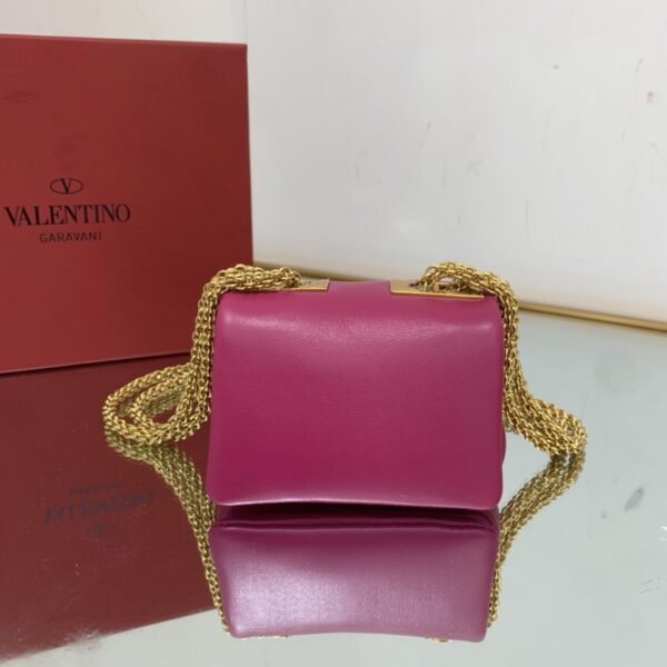 Valentino Garavani One Stud Soft Mini Chain Handbag - Pink - Image 5