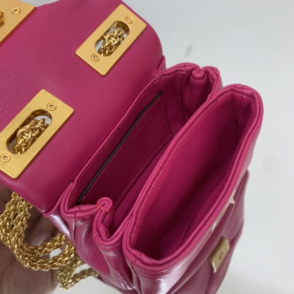Valentino Garavani One Stud Soft Mini Chain Handbag - Pink - Image 3