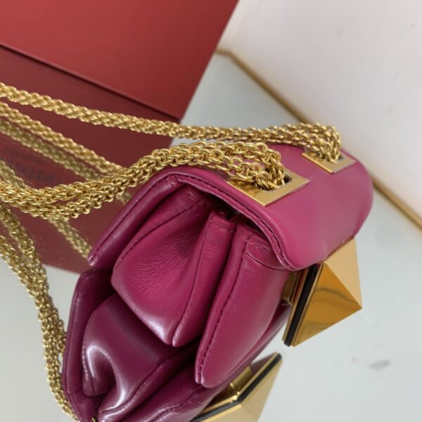 Valentino Garavani One Stud Soft Mini Chain Handbag - Pink - Image 4