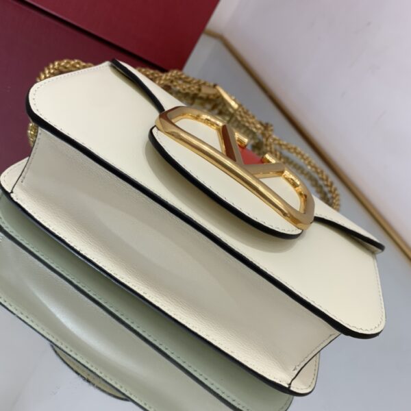 Valentino Garavani Mini Loo Calfskin Handbag - White - Image 5