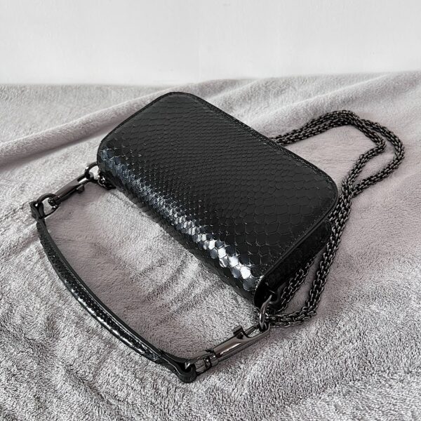 Valentino Mini Locò Crystal Decorated Handbag -  Black - Image 4
