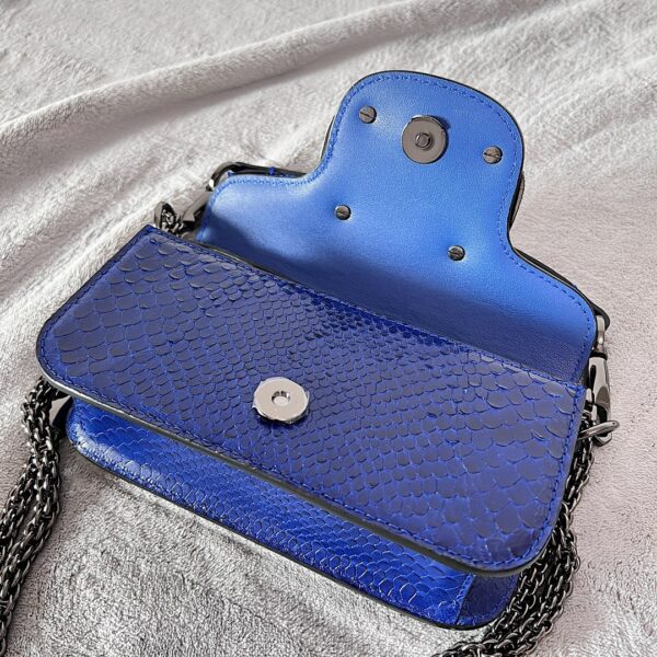 Valentino Mini Locò Crystal Decorated Handbag - Royal Blue - Image 3