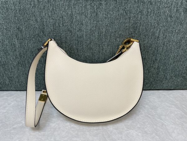 Valentino Mini Palm Print Calfskin Hobo Armpit Bag - White - Image 5
